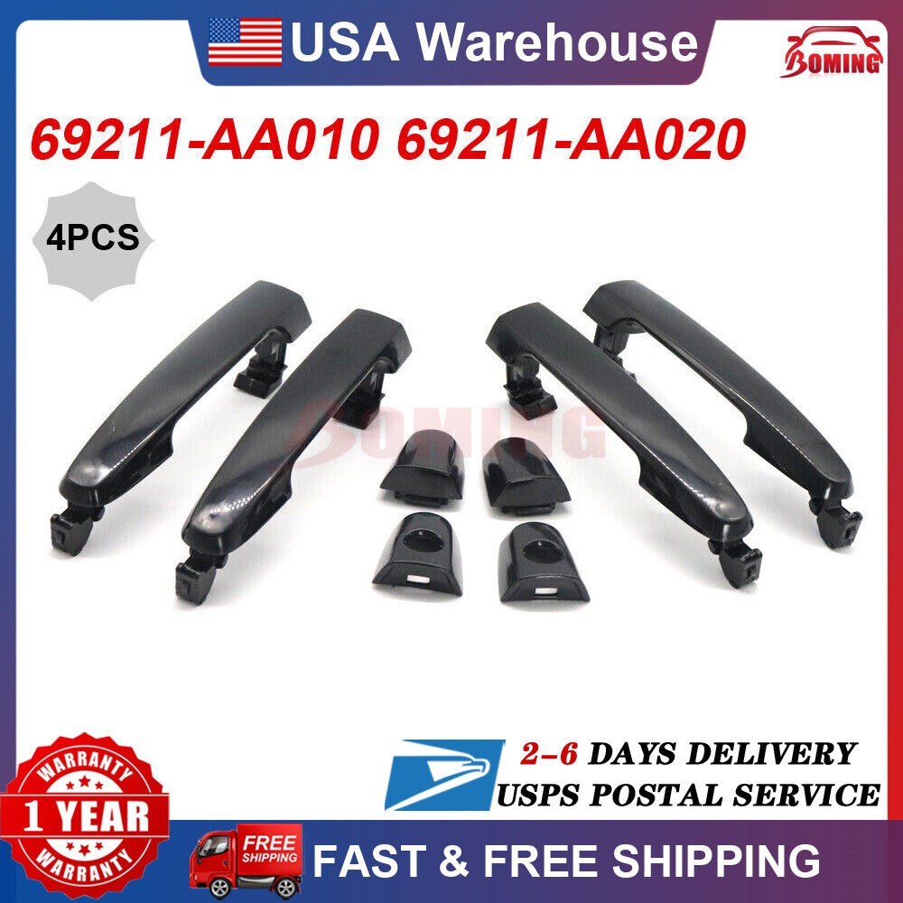 4xBlack New Front Rear Left Right Door Handle for Toyota for Corolla Matrix 2003-08