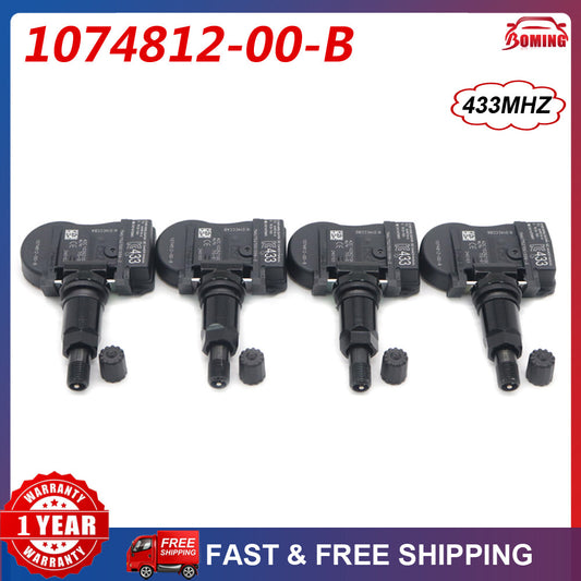 Kit 4x Tire Pressure Sensors 433MHz TPMS for Tesla Model 3 SX 1074812-00-B new