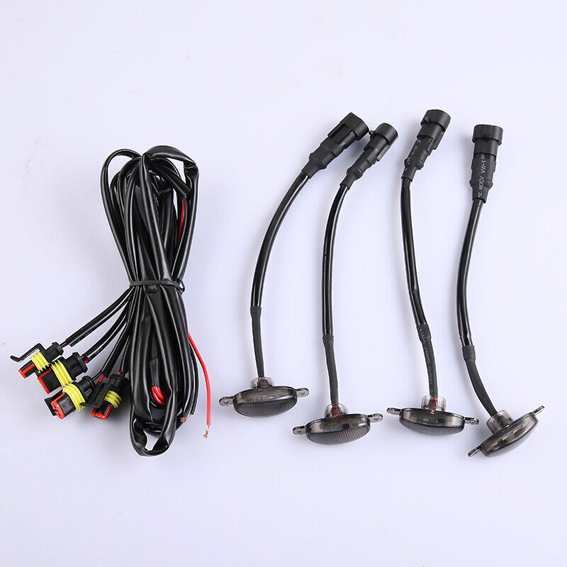 for Ram 2500 2019-2024 smoke Style Front Grill LED Marker Light Kit