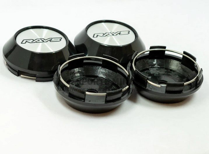 4x68mm Light Silver Black Badge Wheel Center Hub Cap Edge Cap Decal Badge