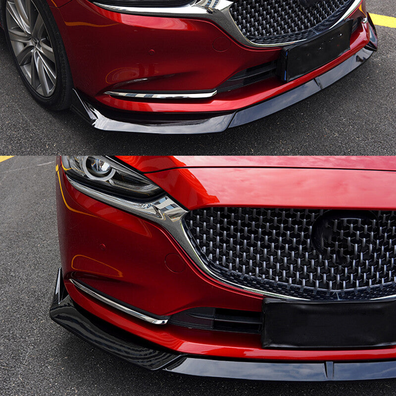 for Mazda 6 Atenza 2014-2018 Gloss Black Front Bumper Lip Spoiler Bodykit Refit