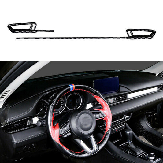 for Mazda 6 Atenza 2020-2021 Carbon fiber Console Center Dashboard Strips Trims