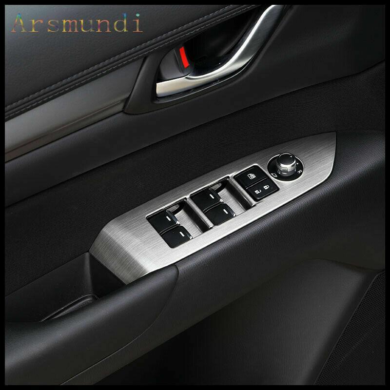 4PC for Mazda CX-5 2017-2021 Stainless Door Window Lift Control Panel cover trim