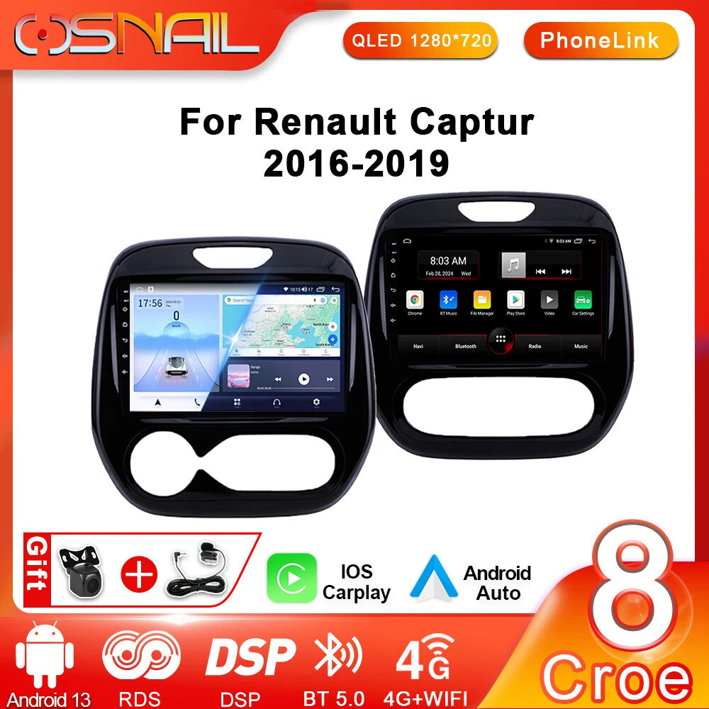 for Renault Captur for CLIO Samsung QM3 Stereo GPS System Video Player DSP Car Radio