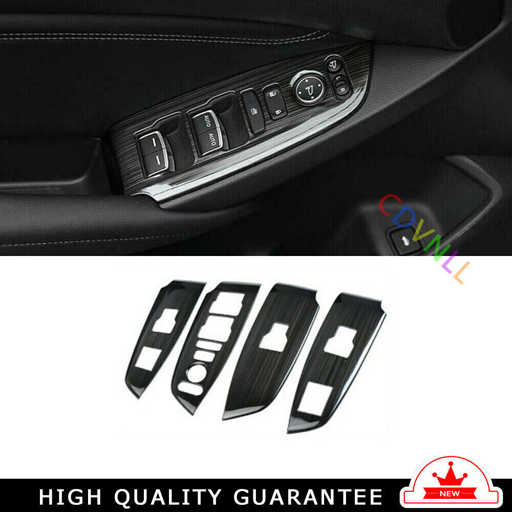 Window Lift Switch Button Cover Trim for Honda Accord 2018-2022 Black Titanium