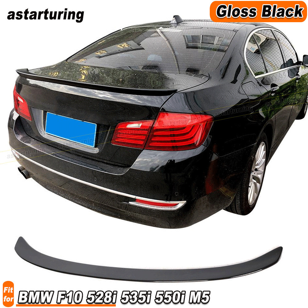 for BMW F10 F18 525i 520i M5 Sedan 2010-2016 Gloss Black Rear Trunk Wing Spoiler