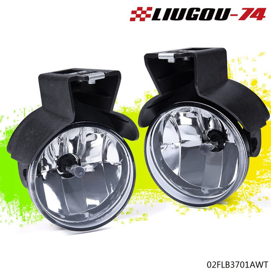 2-Piece Front Bumper Fog Light Transparent Light Set Suitable for Dodge Durango Dakota