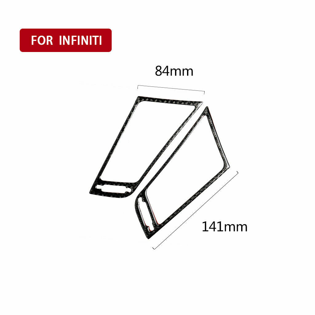 Carbon Fiber Center Console Panel Decor Trim Cover Fit for Infiniti Q50 2014-19