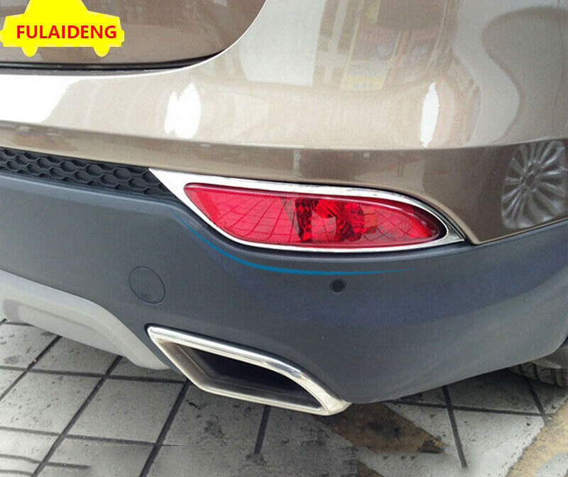for Hyundai Santa Fe IX45 2013-2015 Chrome Rear Tail Fog Light Lamp Frame Trim