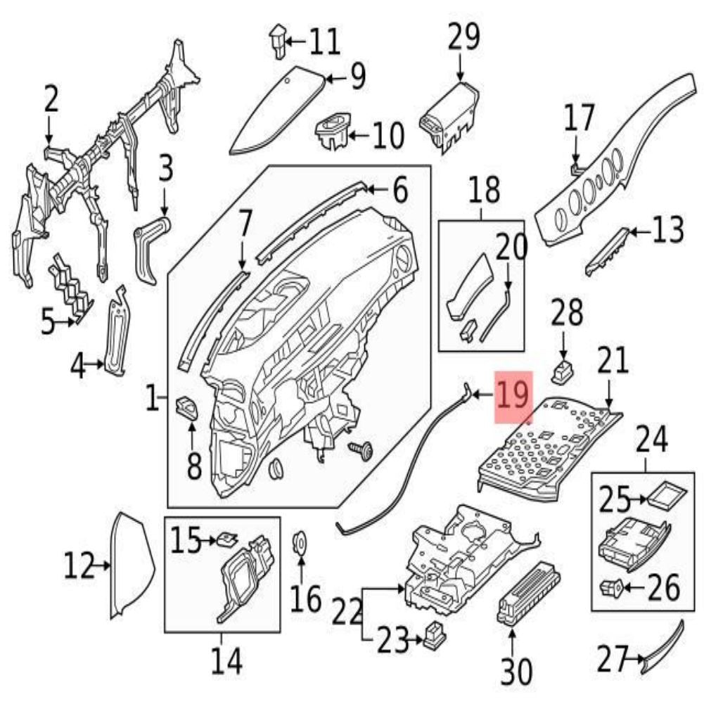 2228250310 Center Dashboard Trim for Mercedes W222 S550 S600 S63 14-17