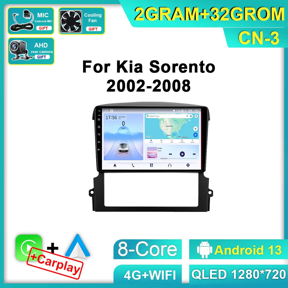 Car Radio for Kia for Sorento BL 2002-2008 Android CarPlay Stereo Multimedia Player