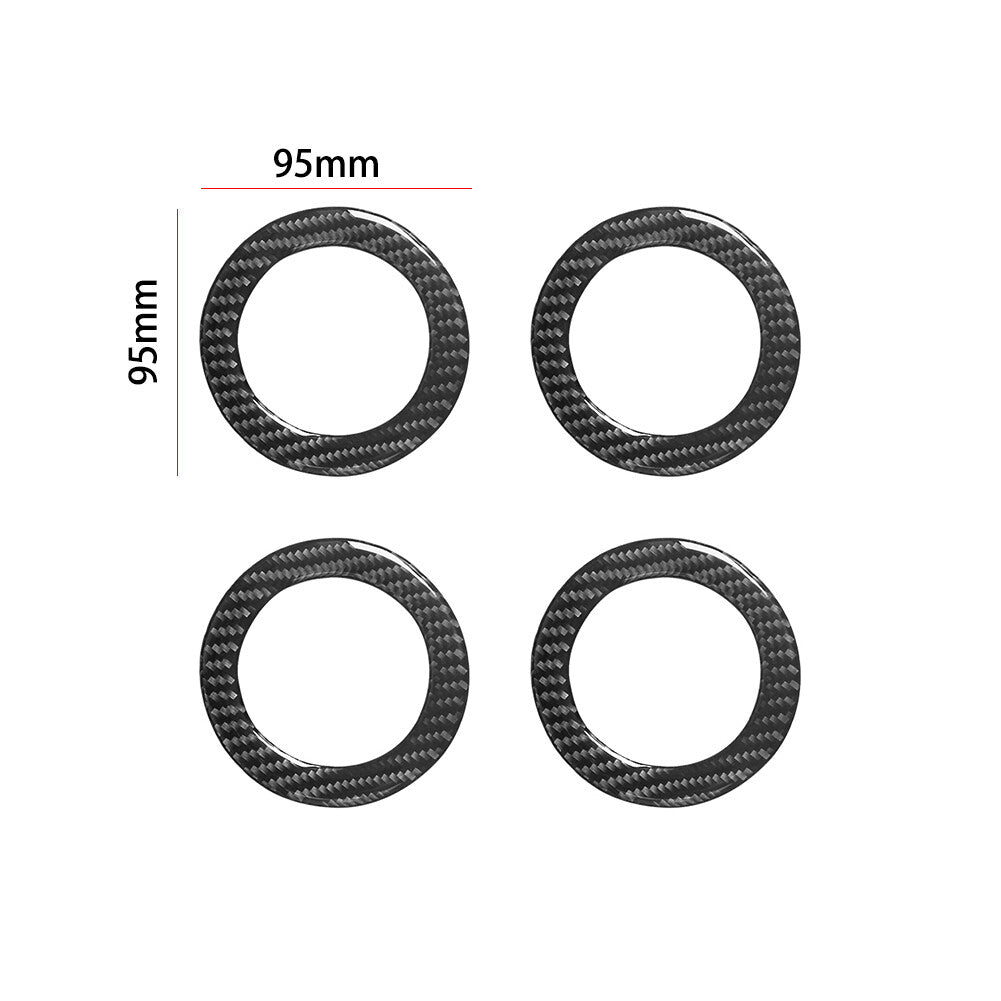 4X Carbon Fiber Rear Overhead Air Vent Trim For Silverado/tahoe/ for sierra 2007-2014