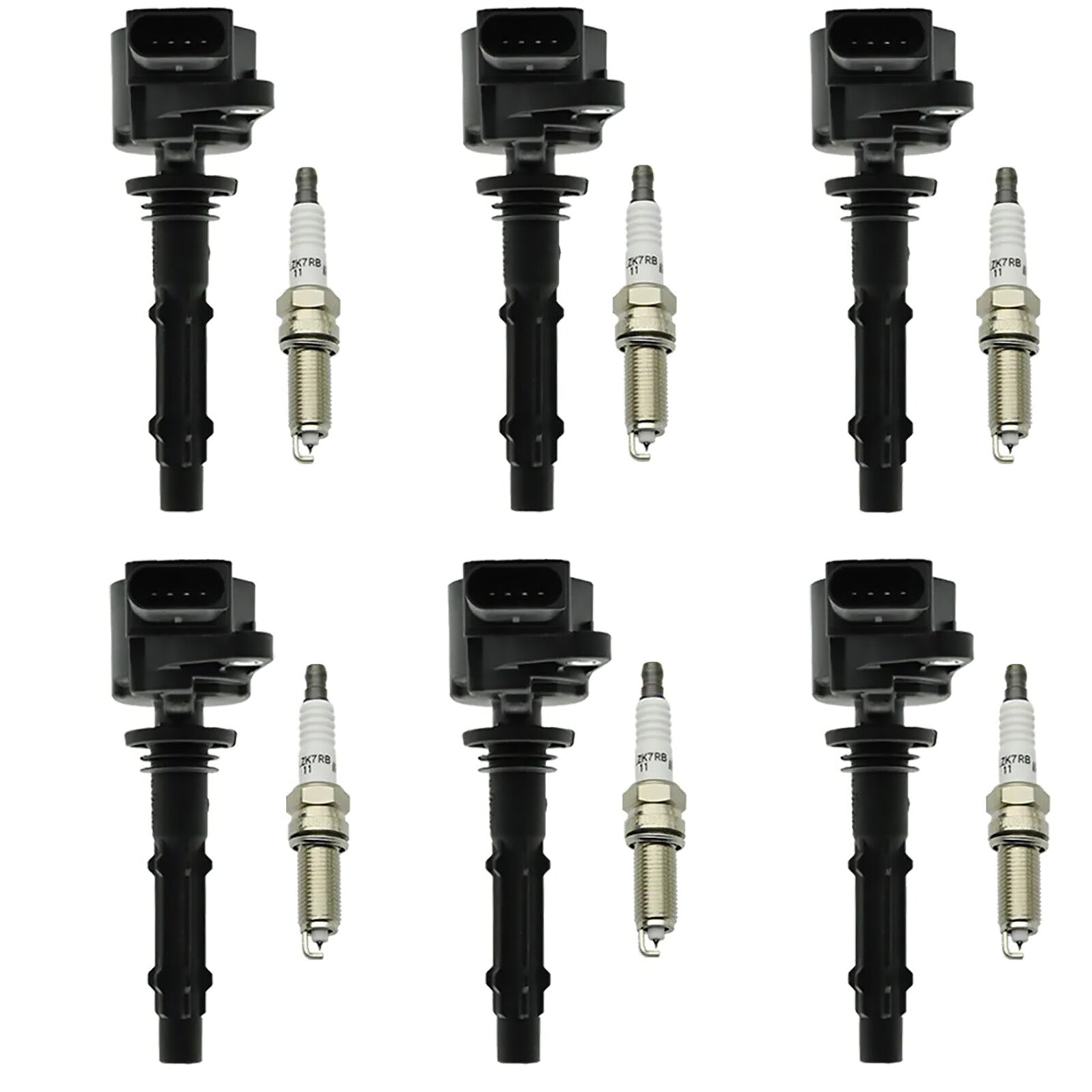 6PCS Ignition Coil  Spark Plug Car Replacement for Mercedes-Benz ML350 UF535