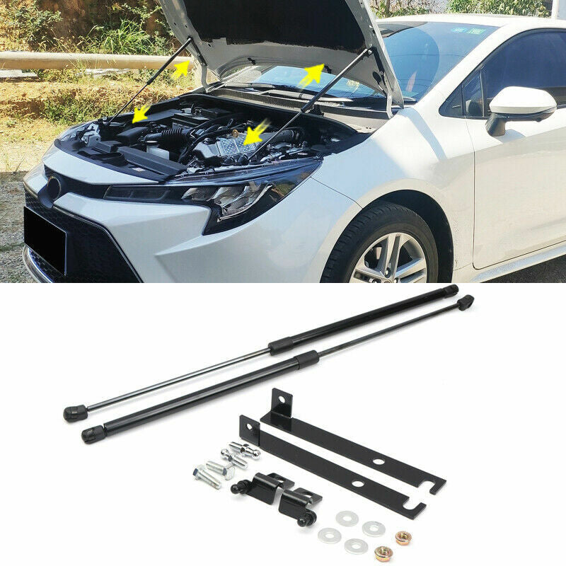 2pc for Toyota for Corolla 2019-2022 FRONT COVER HYDRAULIC STRUT SHOCKS LIFT SUPPORT