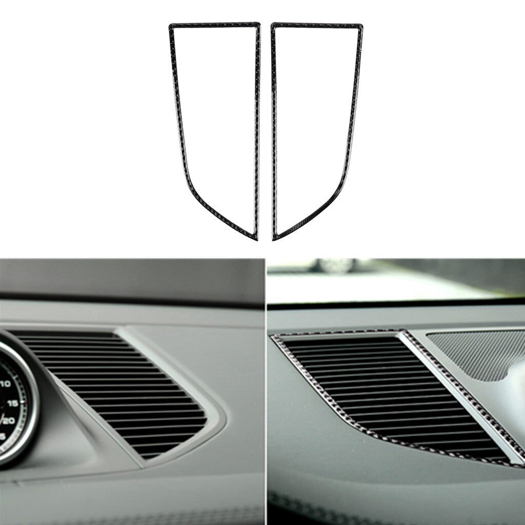 Carbon Fiber Dashboard Air Vent Outlet Cover Trim for Porsche Macan 2014-2019