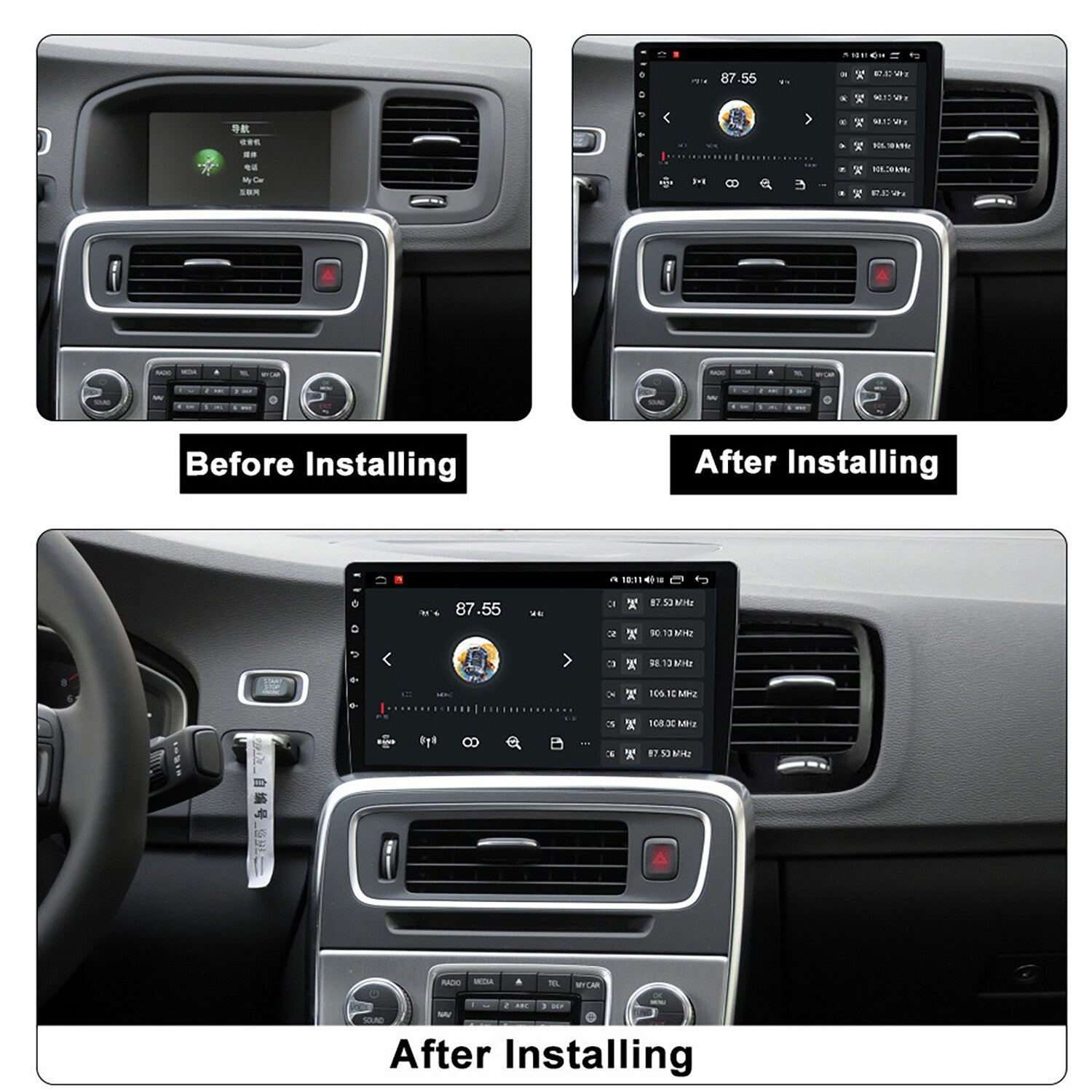 Set Wireless Android Carplay Car Stereo Radio GPS Navi DSP IPS for VOLVO S60