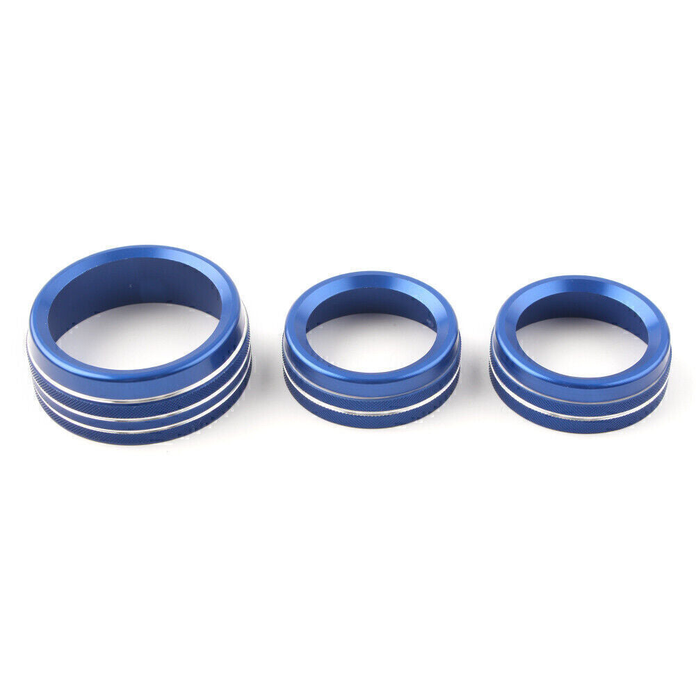 Air Conditioner Switch CD Button Knob for Dodge for Challenger 2015-2020 Blue 3PCs