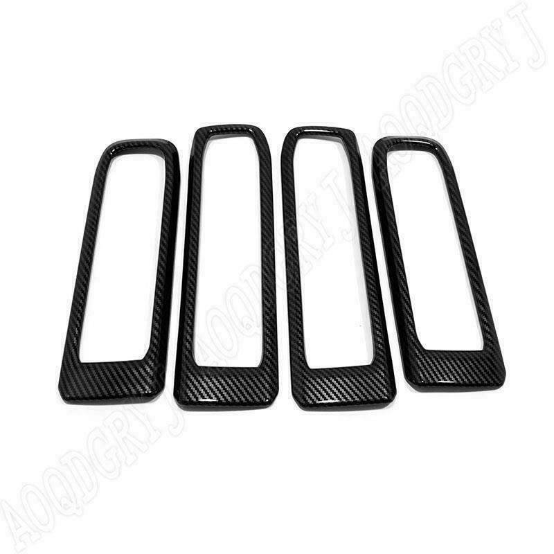4P Carbon fiber Look Inner Door Bowl Frame Trim Cover for Ford Explorer 2020-22