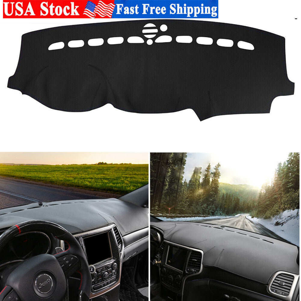 Car Dashboard Leather Dashmat Cover Dash Mat for Jeep Grand Cherokee 2011-2017