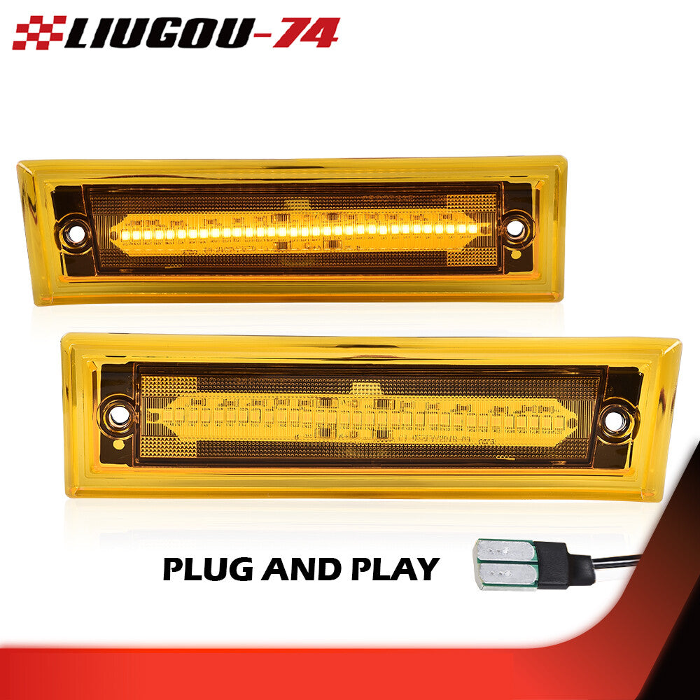 Brand new LED front marker light assembly suitable for 1981-1991 for Chevrolet C10 C20 C30 for GMC models.