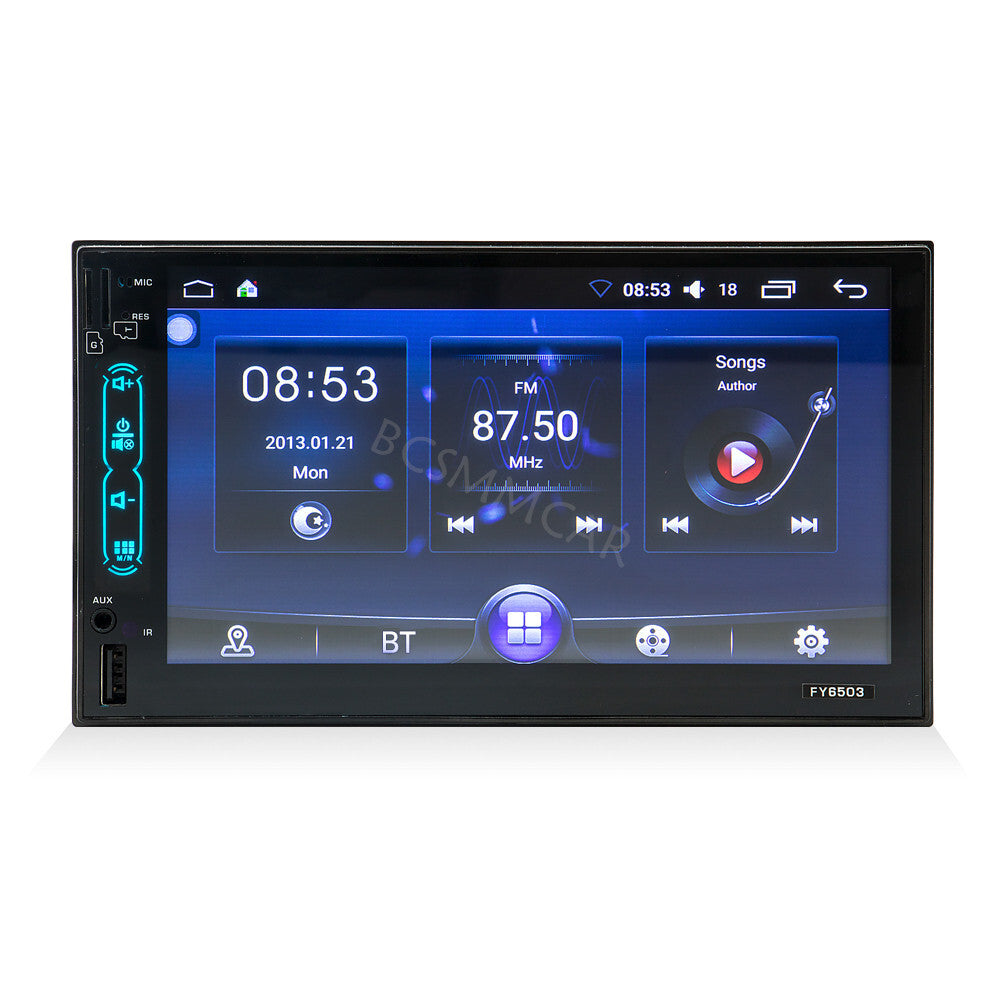 7in Double 2 DIN Car MP5 Player GPS Wifi Bluetooth Touch Screen Stereo Radio USB