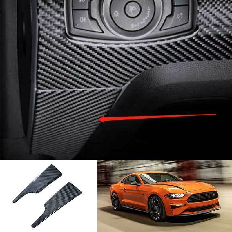 for Ford for Mustang 2015-23 Dry Carbon Fiber Center Console Dash LR lower Cover 2x