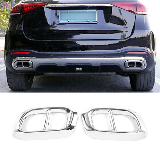 Exhaust Muffler Pipe Tip Tailpipe Cover Trim Fit for Benz GLC GLE GLS X253 W167 20+