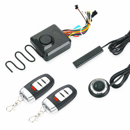 Wireless Anti-Theft Motorcycle Security Alarm Engine Push Start Remote Control