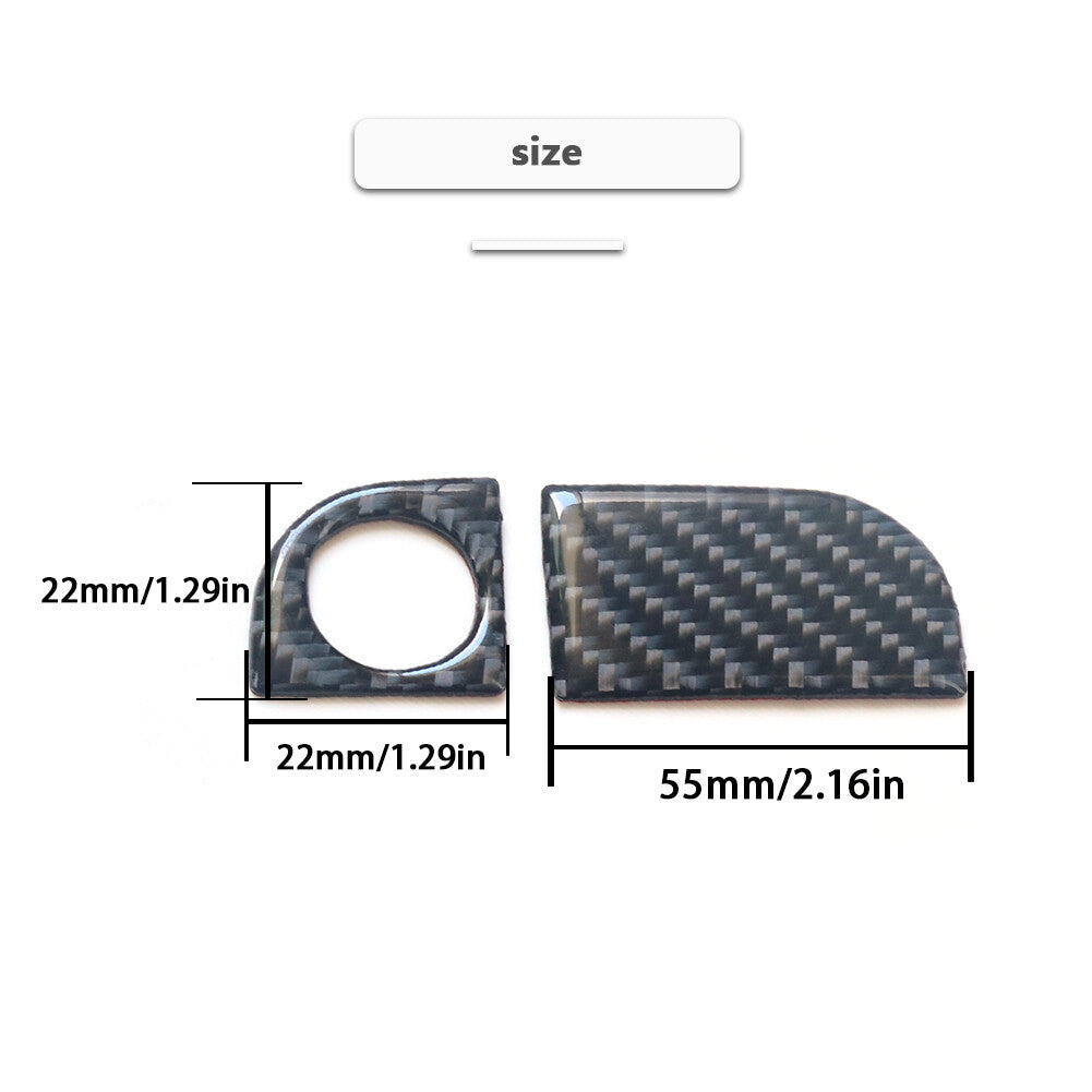 2x Carbon Fiber Interior Glove Box Handle Cover Trim for Honda Odyssey 2005-2010