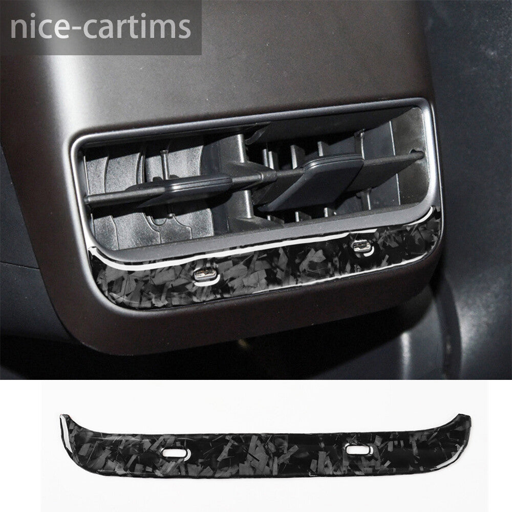 for Tesla Model 3 /Y 2017-23 Forged Carbon Fiber Rear Air Vent Outlet Panel Trim