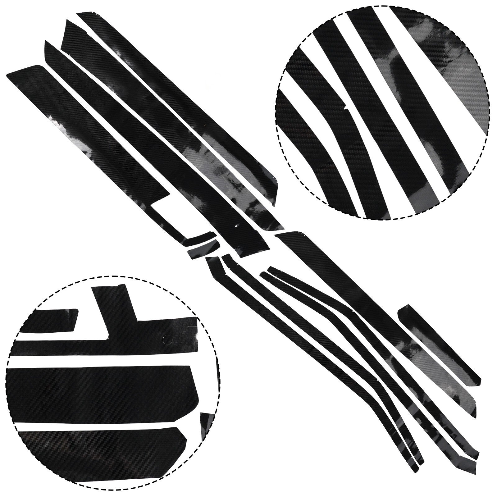 5D Carbon Fiber Pattern Interior DIY Trim-Decals For Class E W212