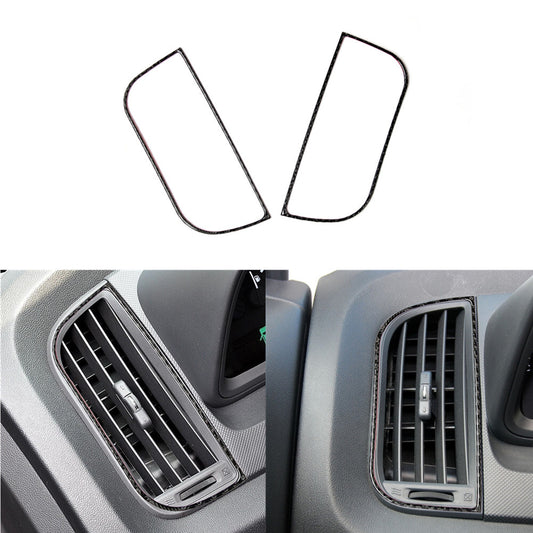 2Pcs Carbon Fiber Air Conditioner Outlet Cover Trim for Dodge Journey 2009-2010