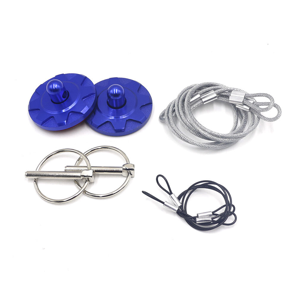 Blue cap pin plate kit, aluminum car racing cover, pin lock, universal appearance