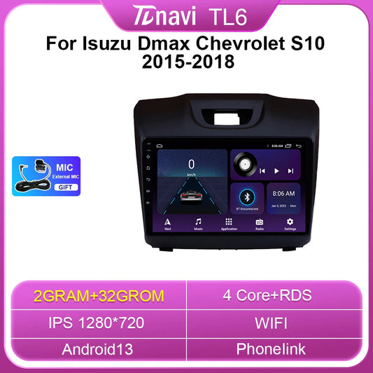 for ISUZU D-MAX DMAX for Chevrolet S10 Car Auto Android Radio Video Player GPS Navi