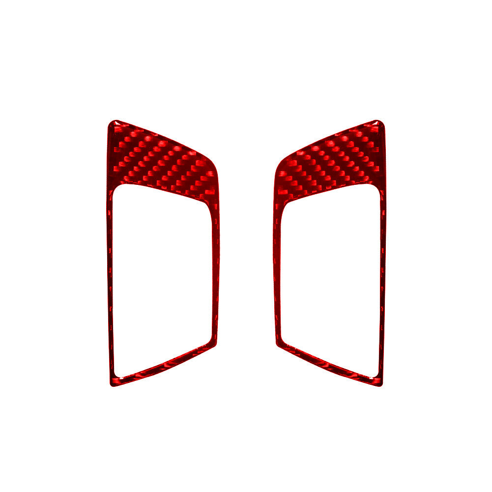 Red Carbon Fiber Rear Door Handle Sticker Cover Trim for Ford Fiesta 2011-2015
