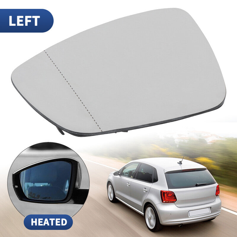 Heated Mirror Glass Convex Base Plate Left Driver Side for VW POLO 2010-2017 US