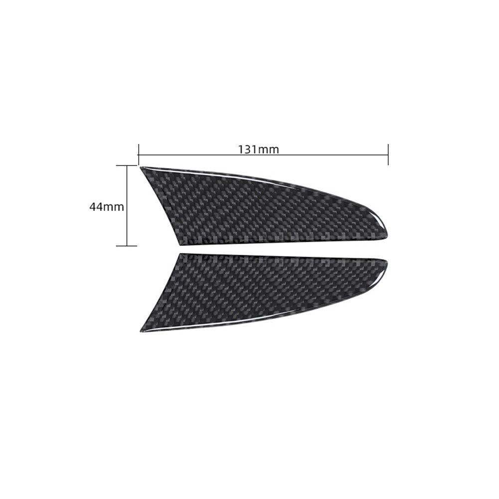 2pcs Carbon Fiber Inner Door Bowl Cover Trim for Porsche 718 2016-2022