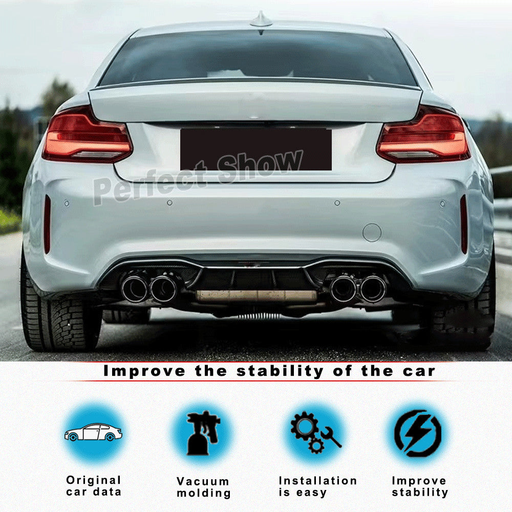 for BMW 2 Series F87 M2 M2C Coupe 2016-2020 REAL Carbon Rear Bumper Diffuser Lip
