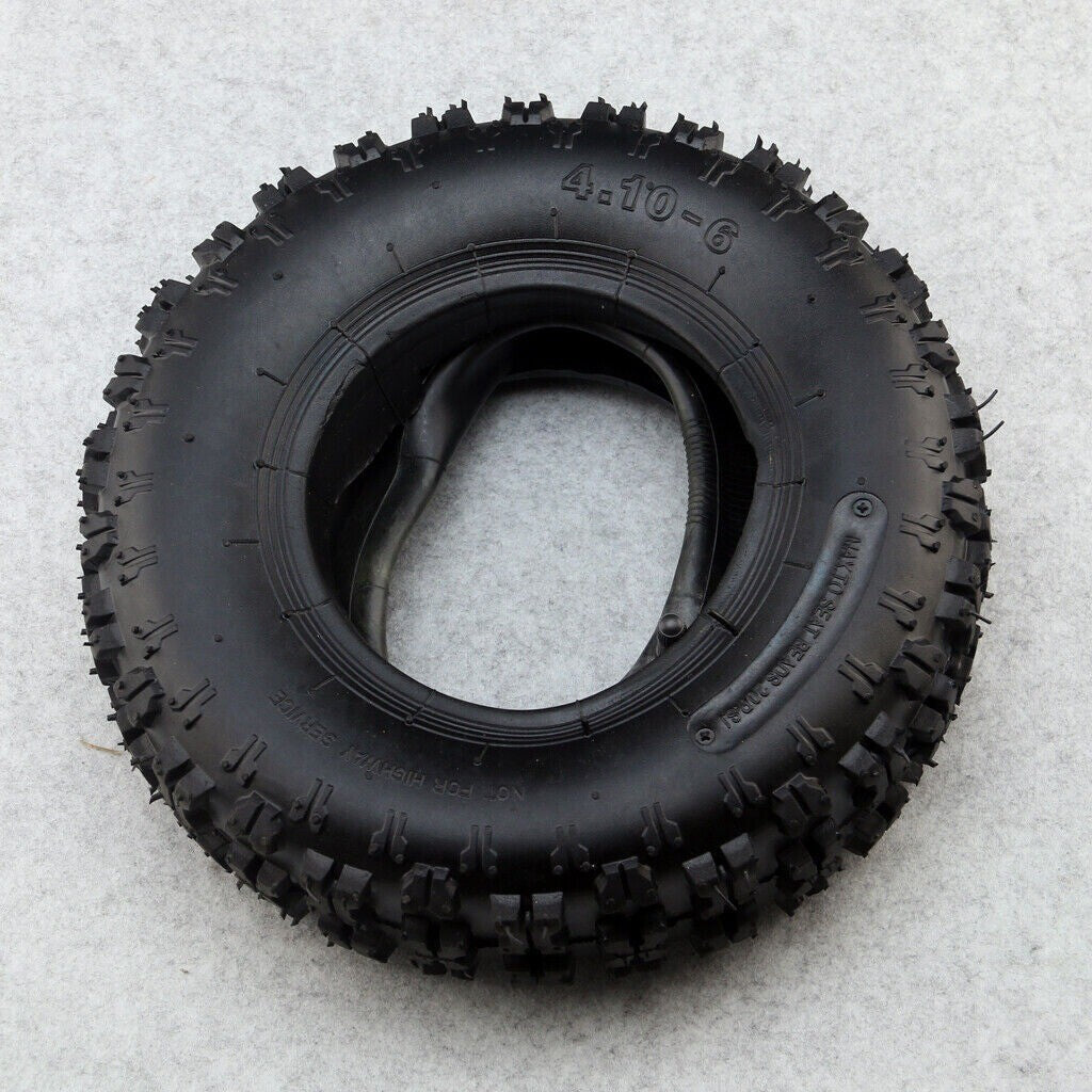 Motorcycle 4.10?6 Inner Tube Outer Tire Rubber ATV Go Kart for Mini Quad 47cc 49cc