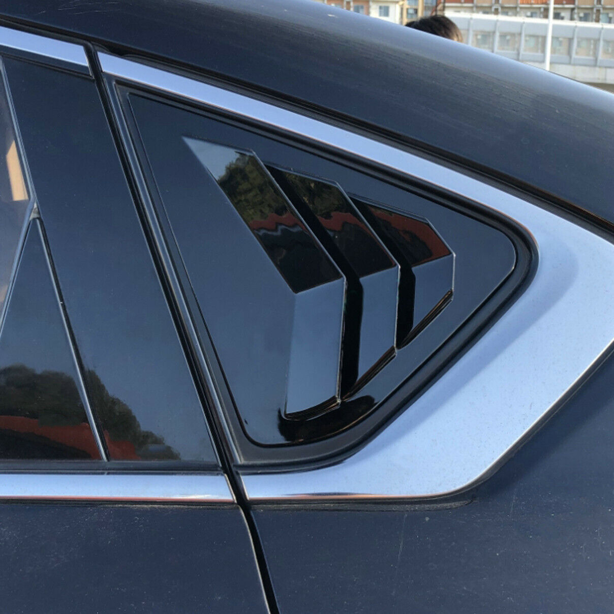 For 2013-2016 2018 for Nissan Altima Sedan Gloss Black Side Window Louver Cover Trim