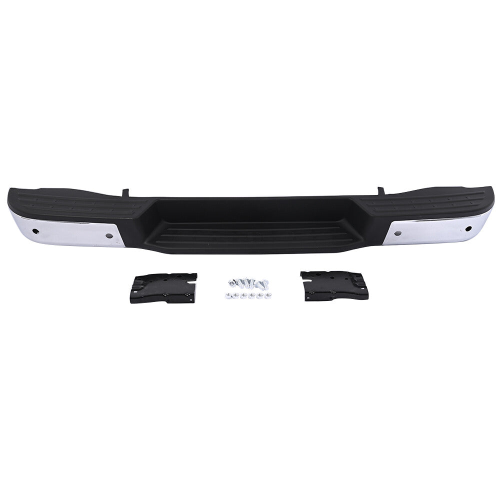 Chrome Steel Rear Bumper Assembly for 2012-2017 for Nissan NV W/ Park Holes