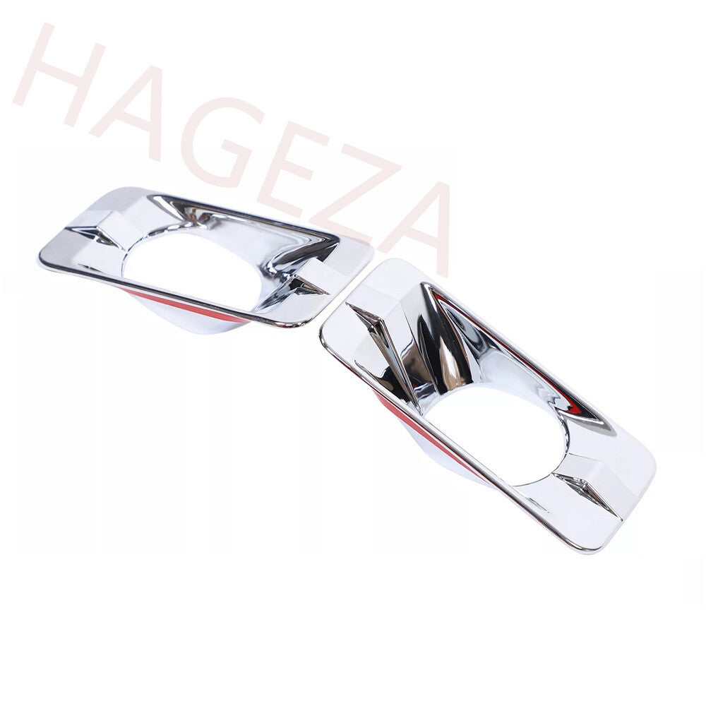 Chrome ABS Front Fog Light Lamp Trim For Toyot@ for Land Cruiser Prado LC250 2024-25