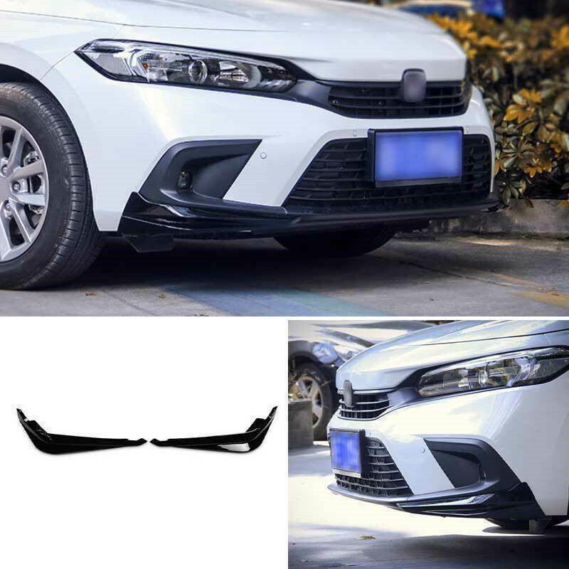 for Honda for Civic 2022-2023 Black Front Bumper Corner Protect Side Skirt Splitter