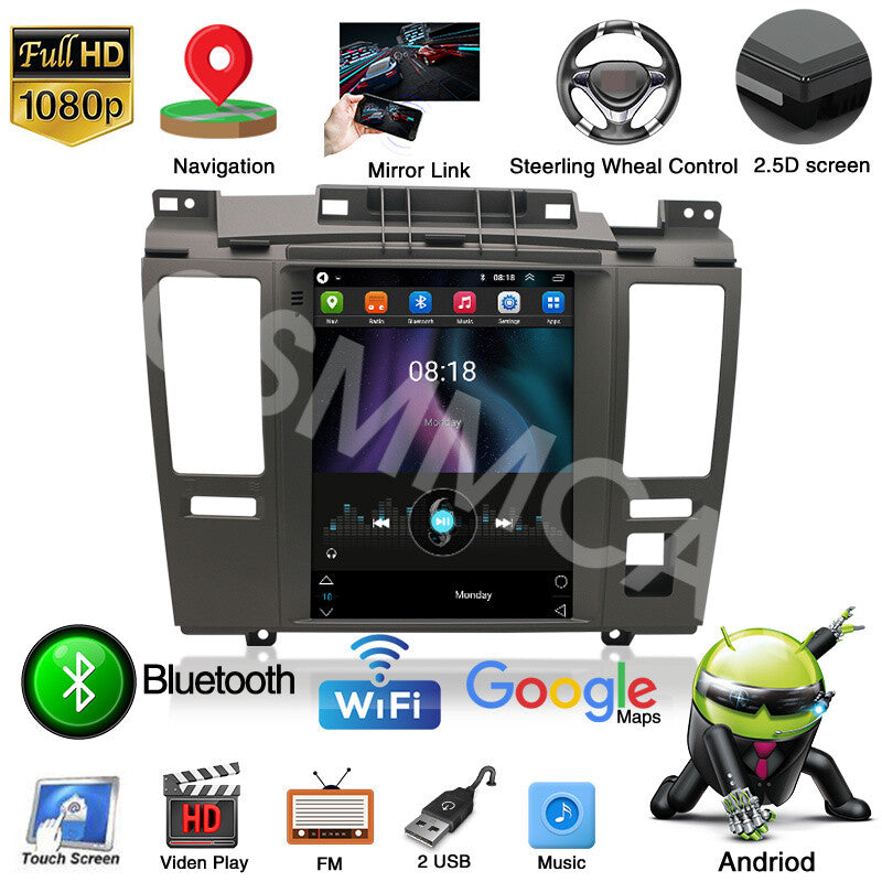 9.7 Android 13 Car Stereo Player Radio BT Fit for Nissan Tiida Versa 2004-2011