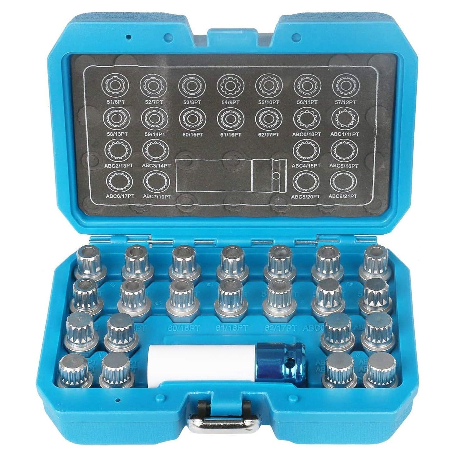 23-Piece Wheel Lock Lug Nut Removal Kit for Car Wheel Anti-theft Bolts K