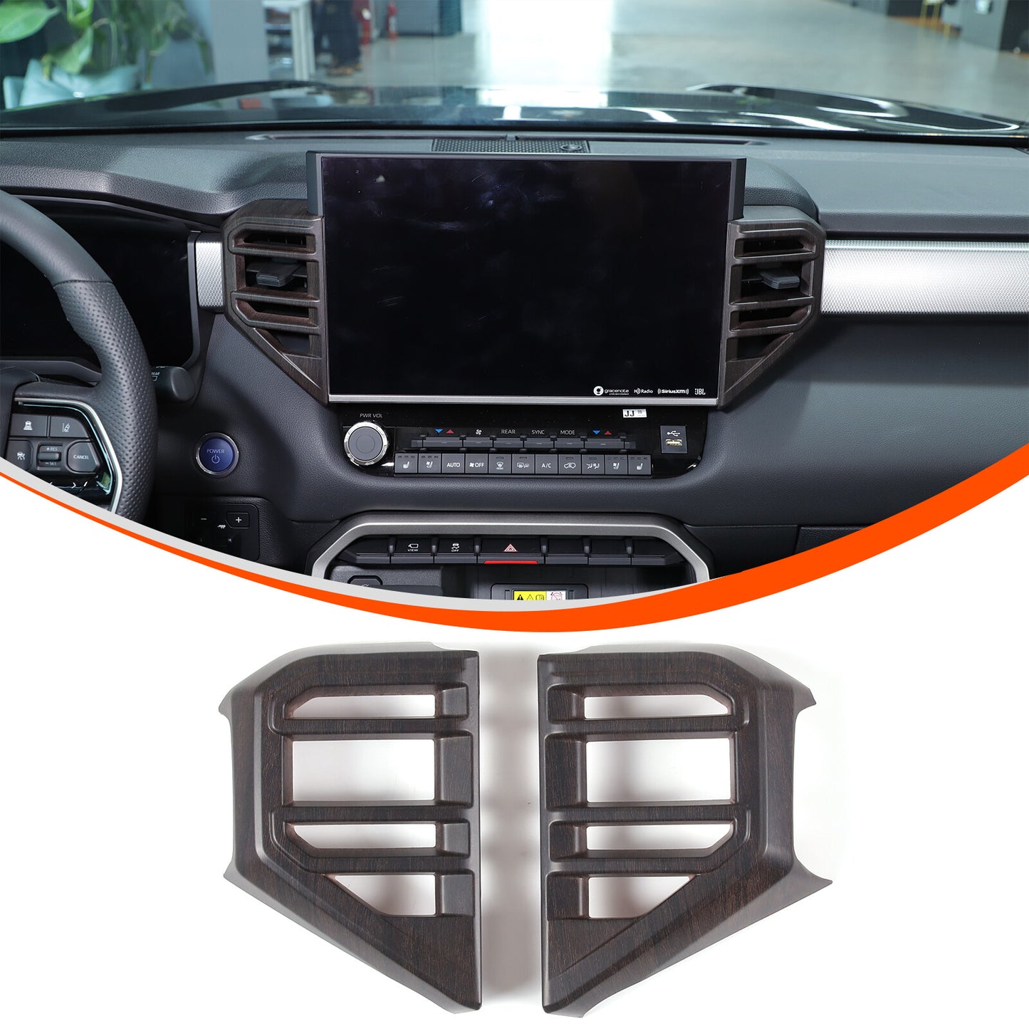 Red ABS interior steering wheel button cover trim for Corvette C7 2014-2019