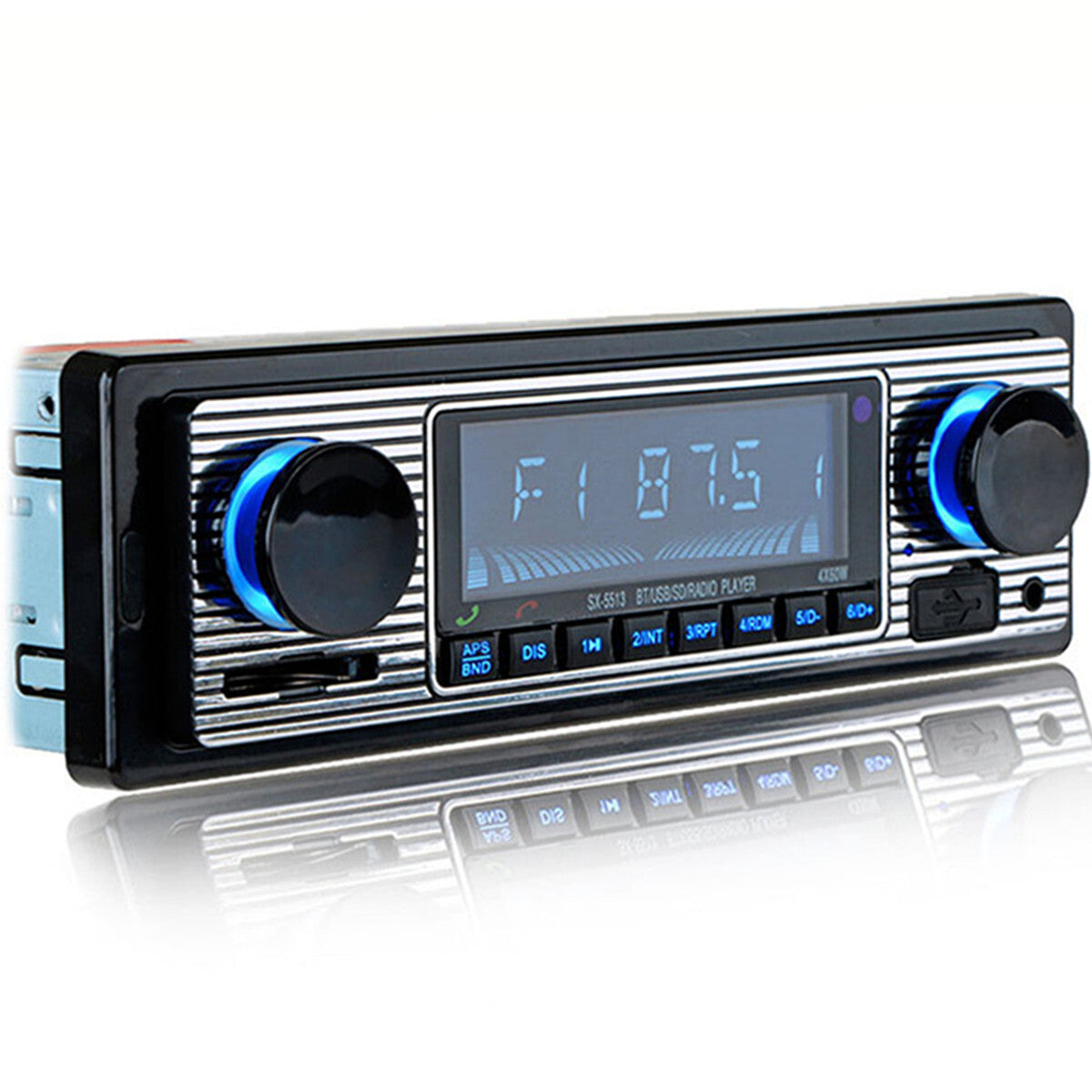 Car Stereo Radio Single 1 Din Car Radio FM MP3 Player Bluetooth USB AUX In-Dash