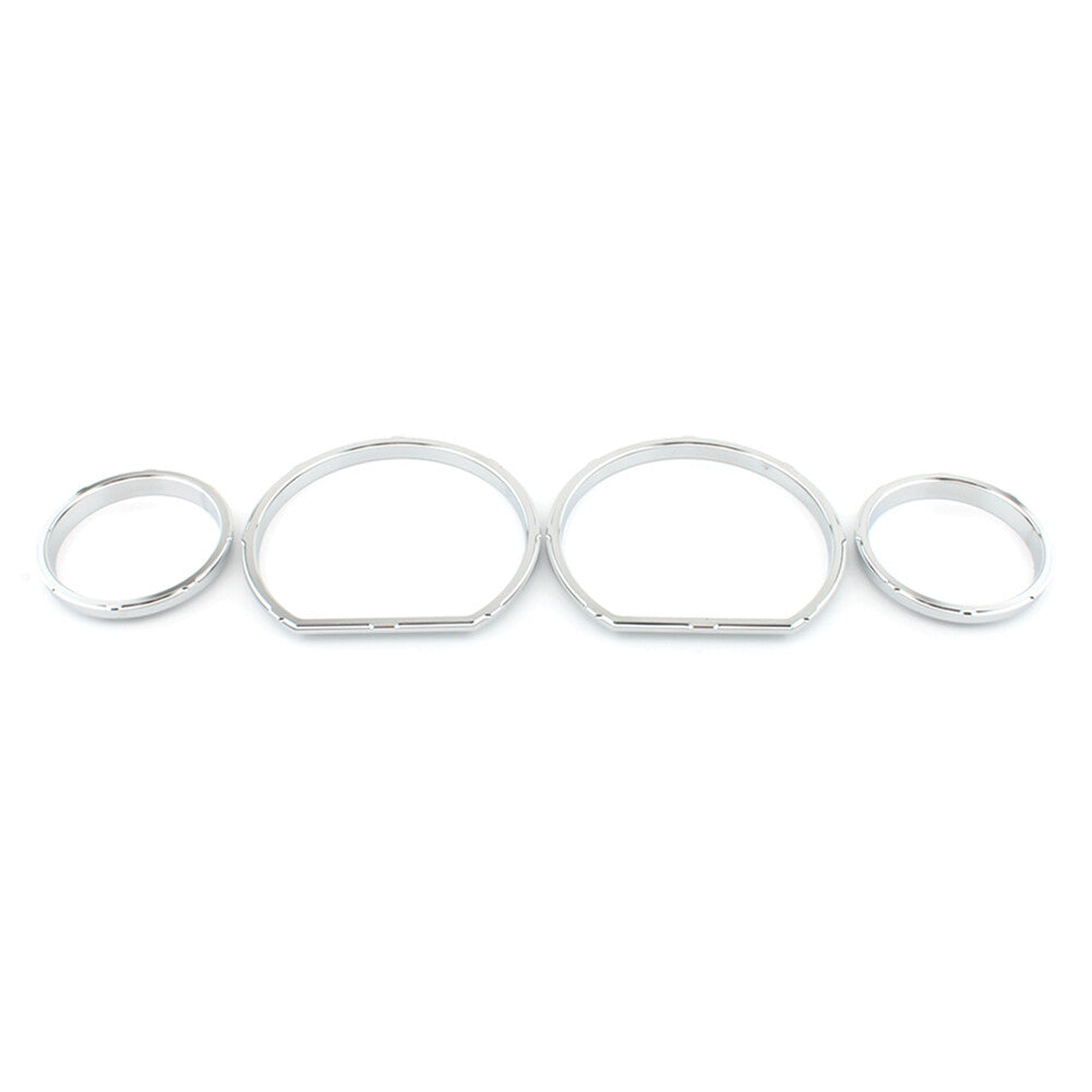 1x Chrome Instrument Board Gauge Bezel Kit Fit for Harley Touring Street Glide 14-23