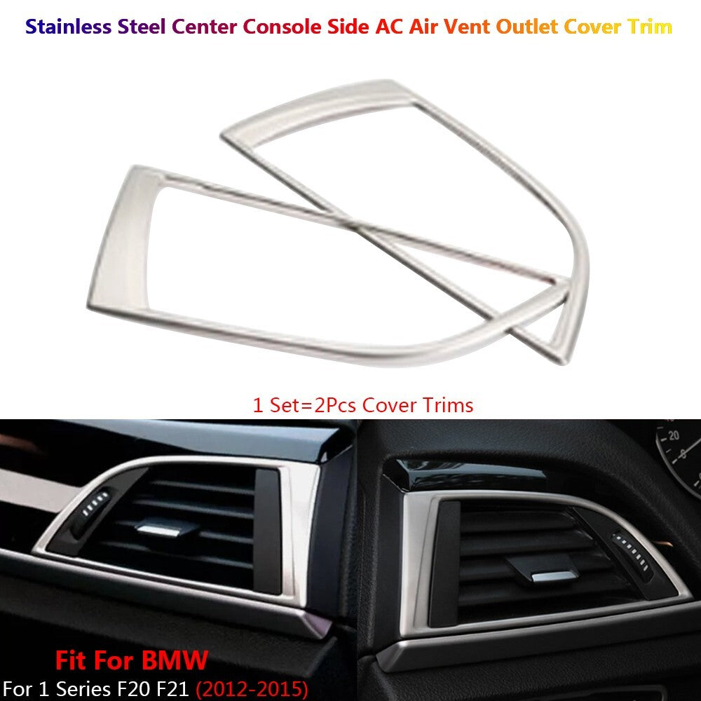 Stainless for BMW 1 Series F20 Car Dashbaord Side AC Air Vent Outlet Cover Trim