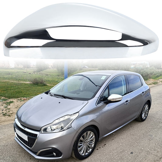 F¨¹r for Peugeot 208 08 12-19 for Citroen C3 17-23 Spiegel Geh?use Abdeckung Silber Links